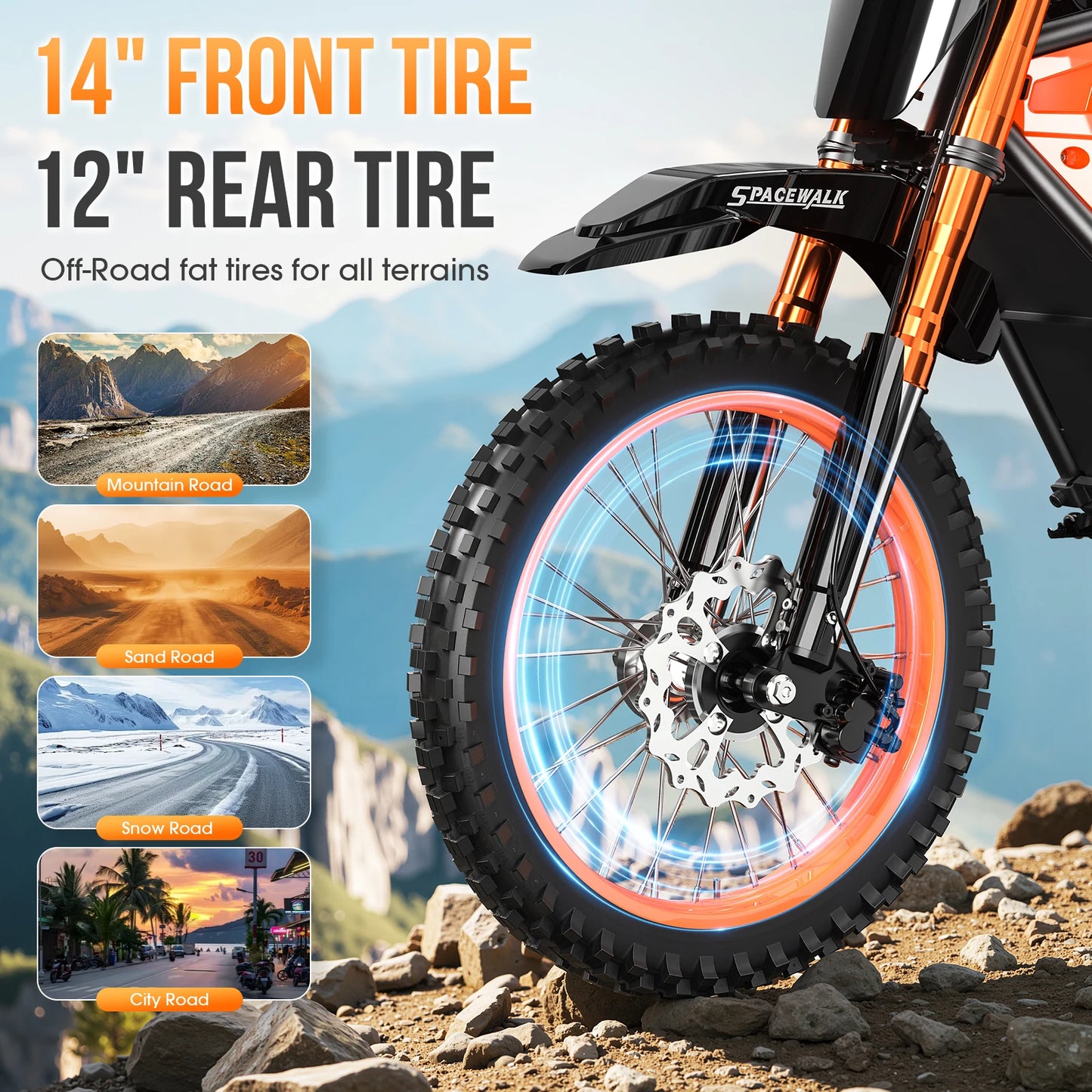 EILLEO SPACEWALK 48V Electric Dirt Bike for Adults 3000W Peak