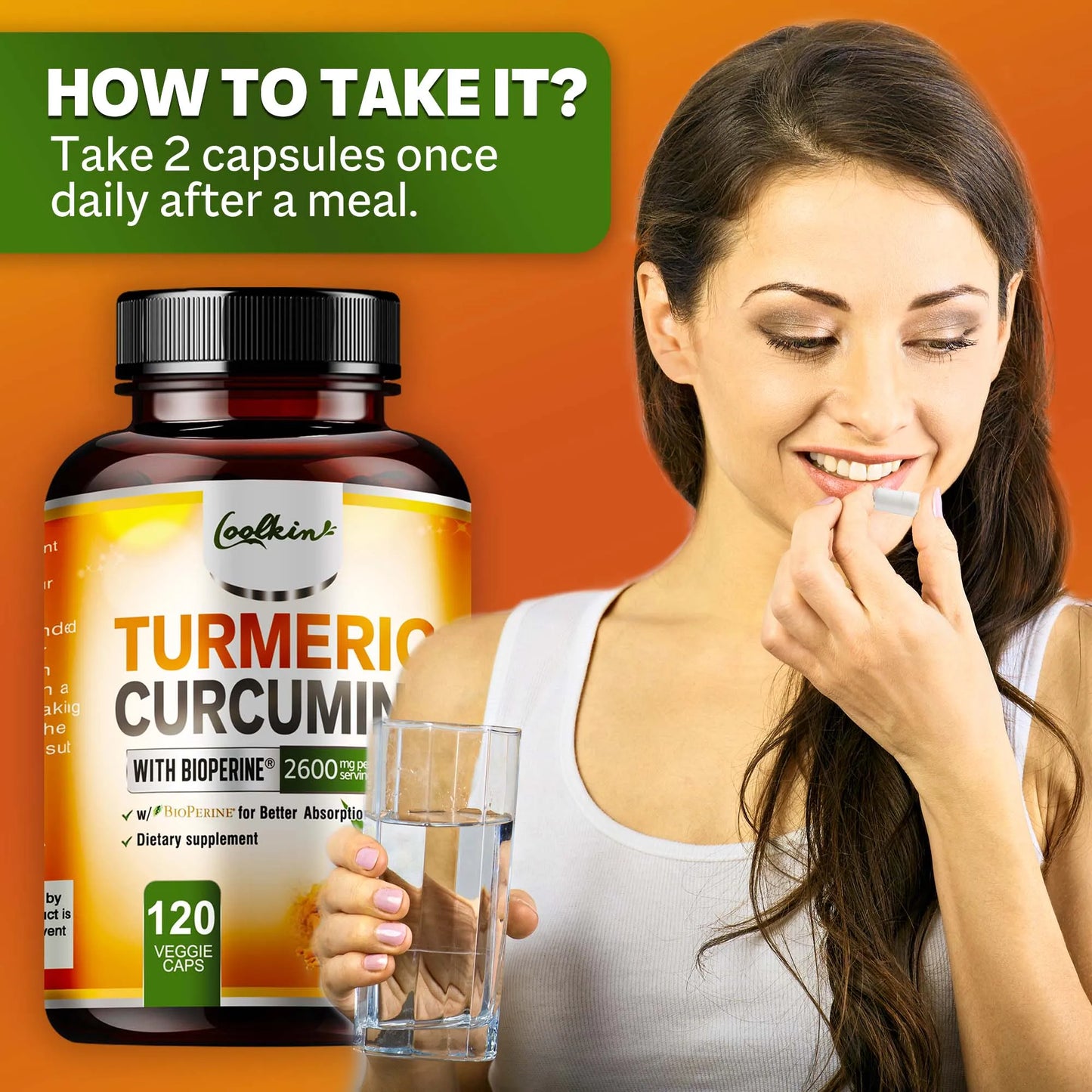 Coolkin Turmeric Curcumin 95 Percent Bioperine Joint Support Capsules