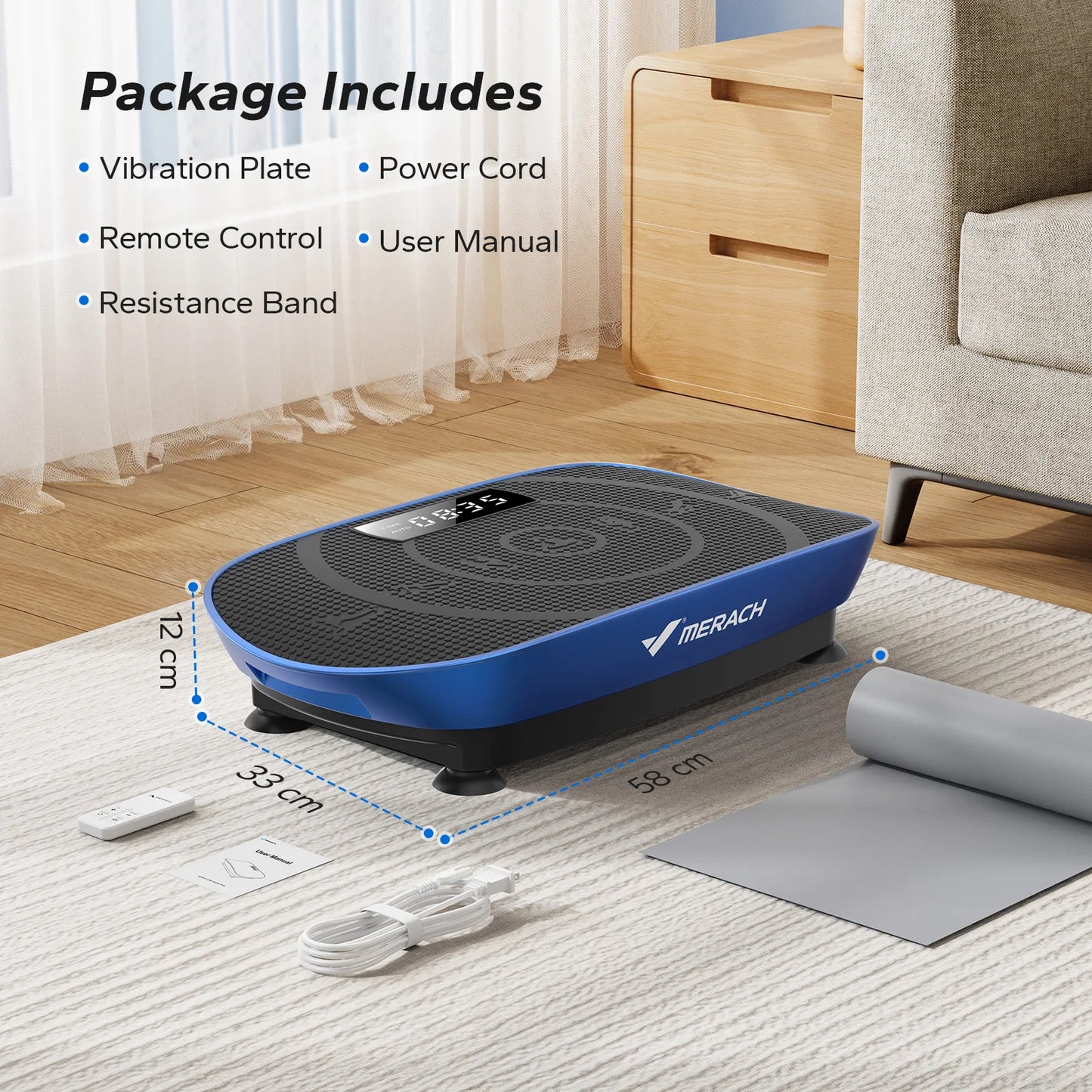 MERACH CV30 Vibration Plate Whole Body Workout Fitness Platform