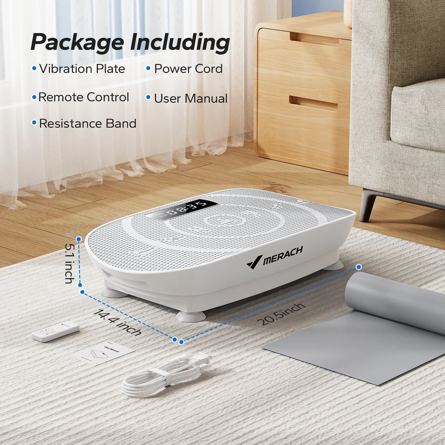 MERACH CV30 Vibration Plate Whole Body Workout Fitness Platform