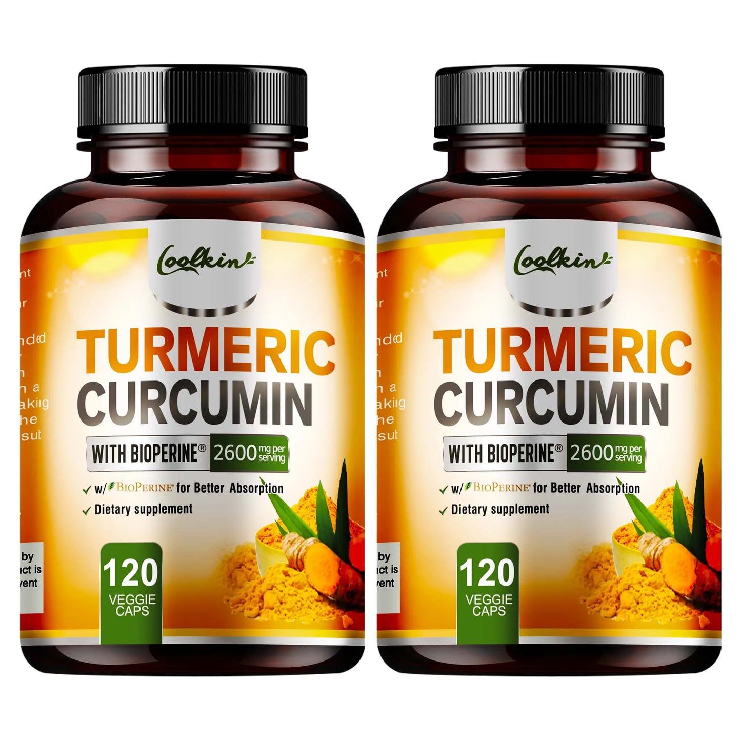 Coolkin Turmeric Curcumin 95 Percent Bioperine Joint Support Capsules