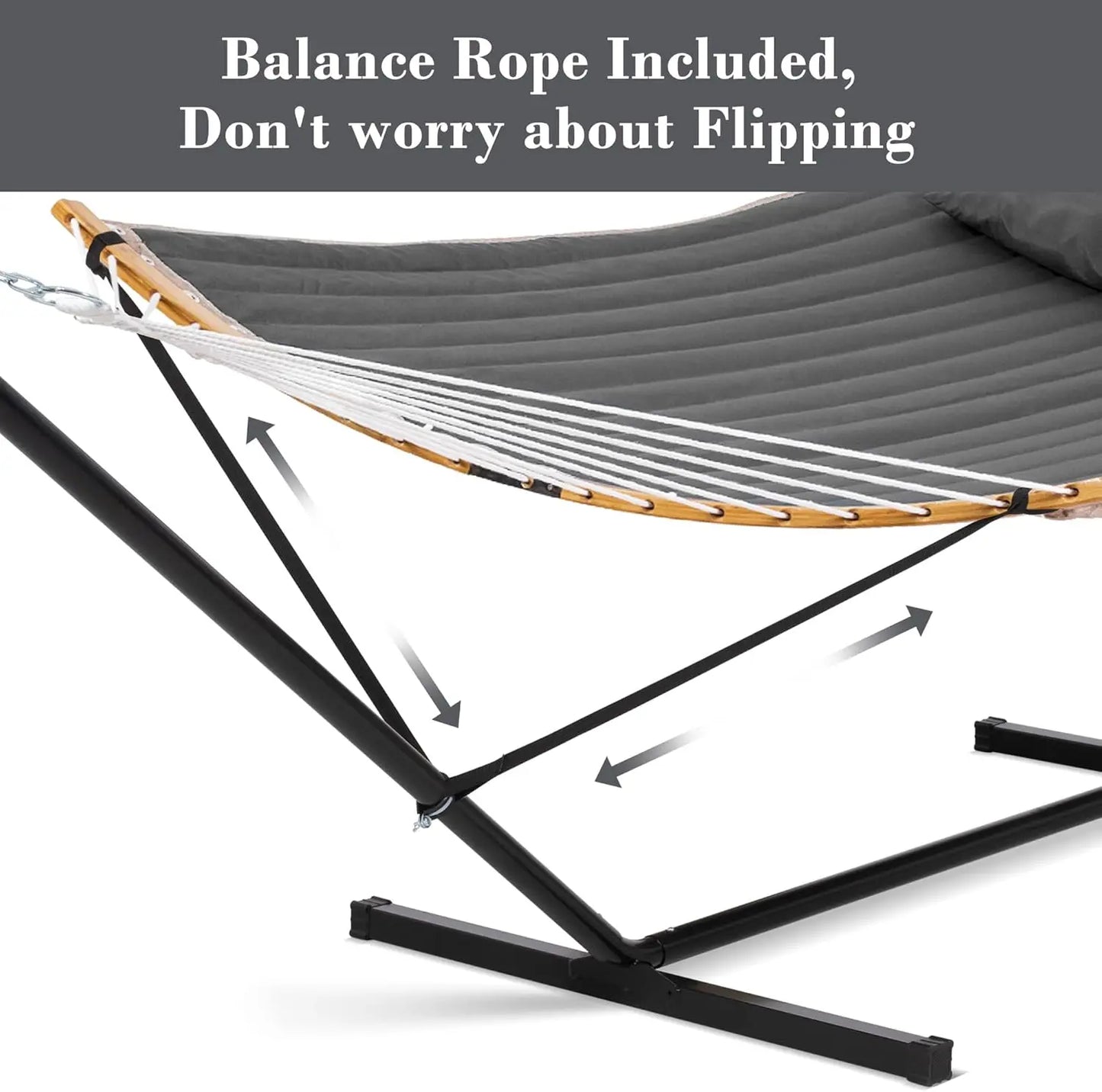 Double Portable Hammock With Stand For Two Outdoor Camping