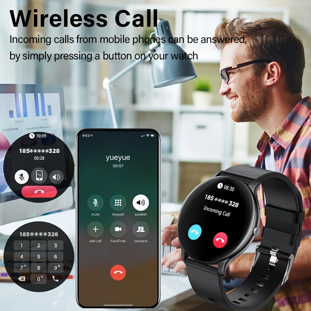LAXASFIT Smart Watch with Heart Rate Monitor IP68 Waterproof