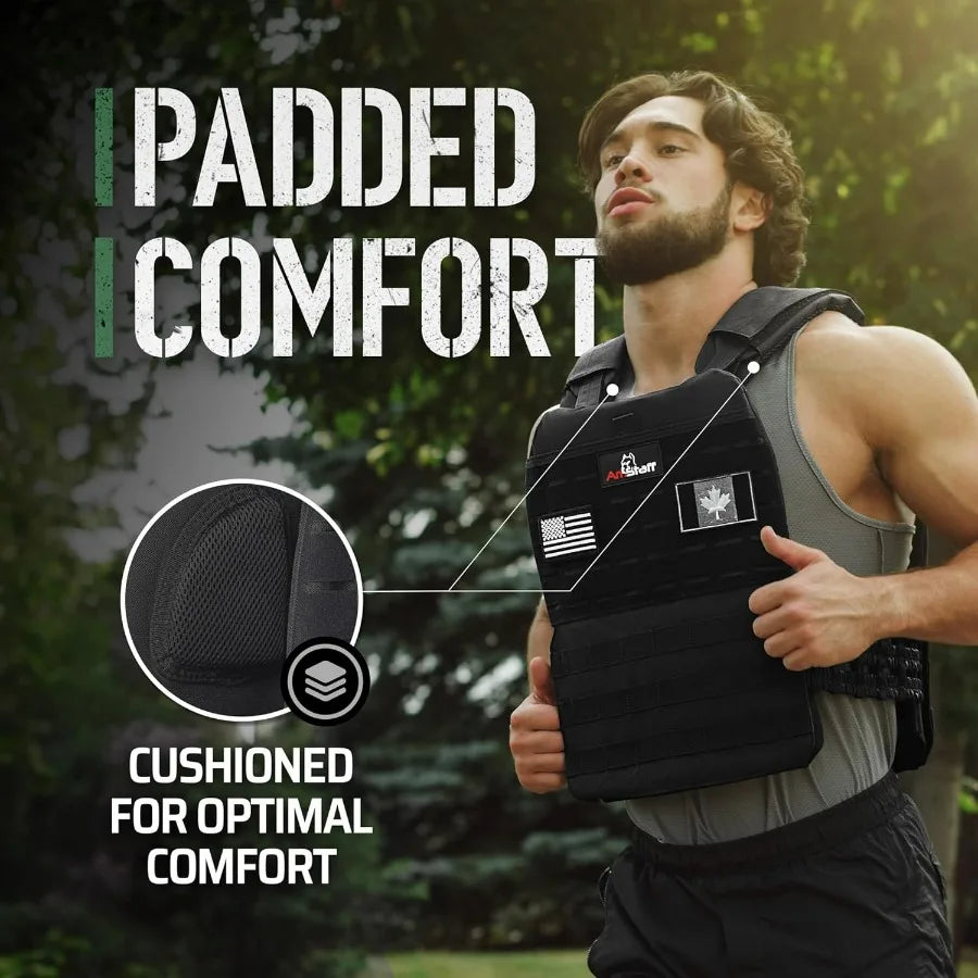 LISM Tactical Weighted Vest Adjustable Weight For Fitness Training