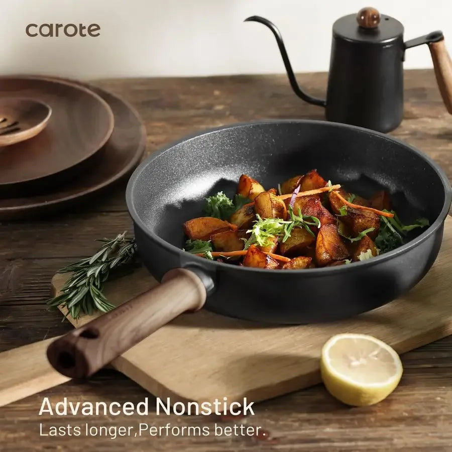 44-Piece Titanium Nonstick Cookware Set Induction Compatible Pots And Pans