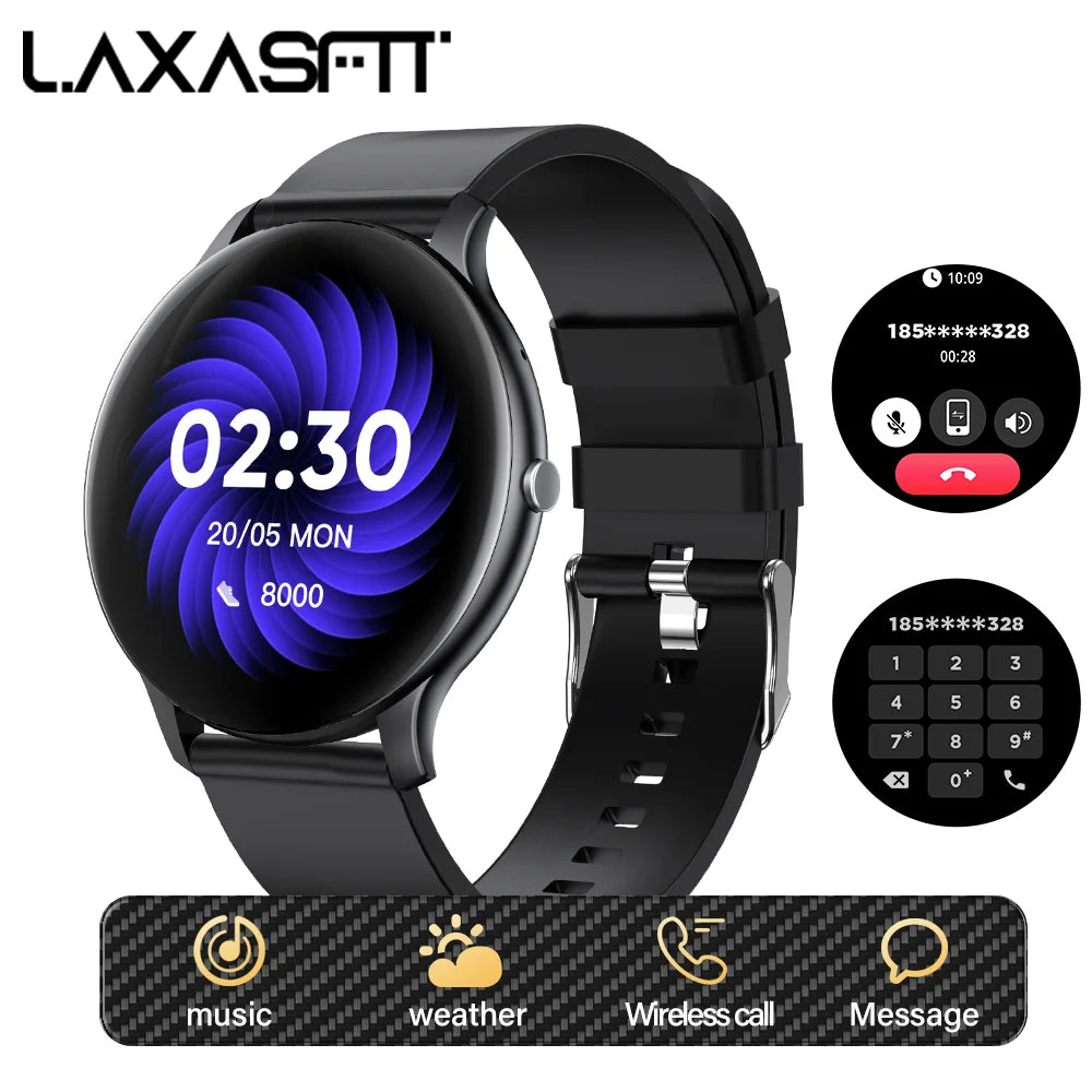 LAXASFIT Smart Watch with Heart Rate Monitor IP68 Waterproof