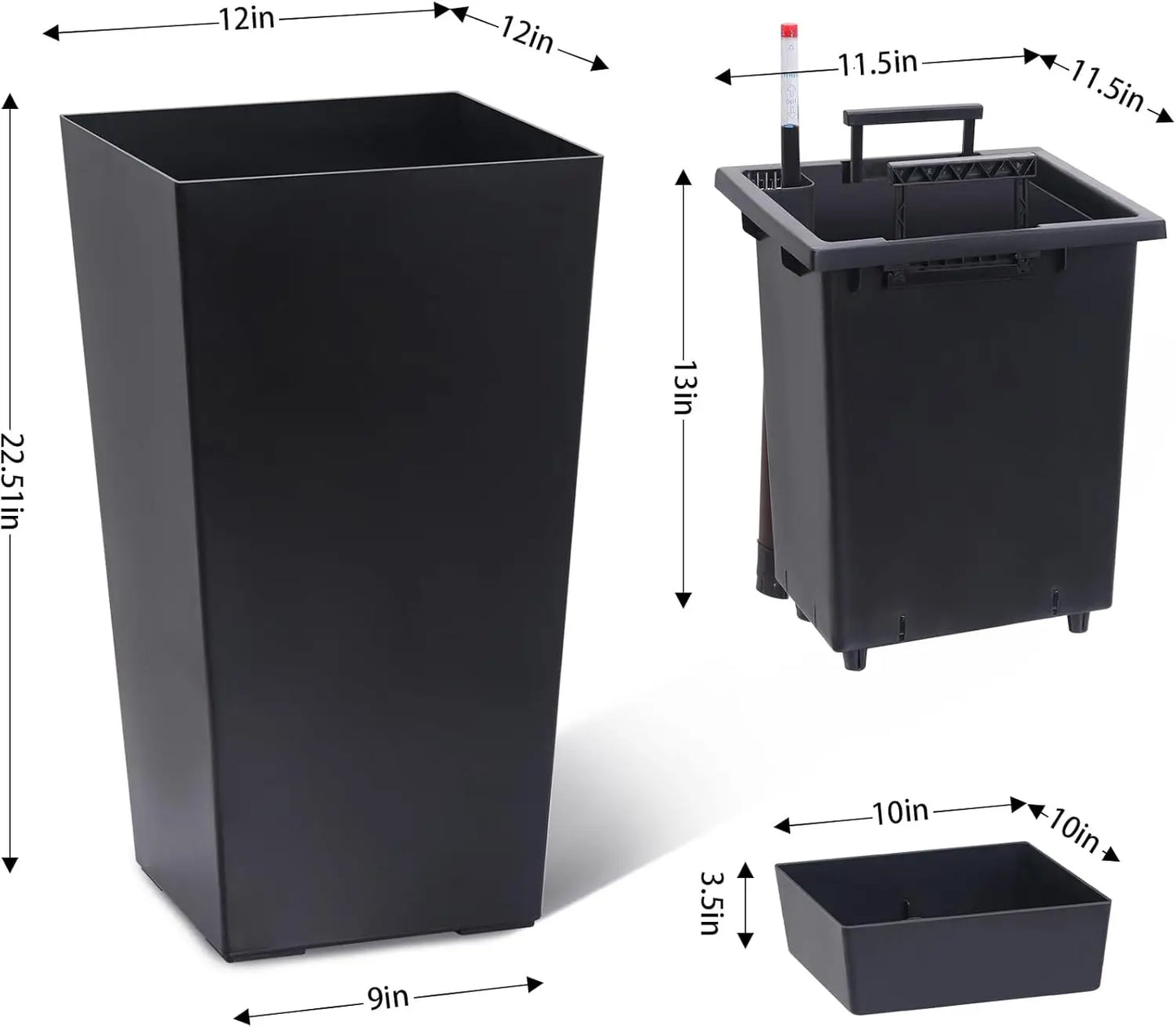 HobbyLane Planter Indoor Outdoor With Shelf Insert