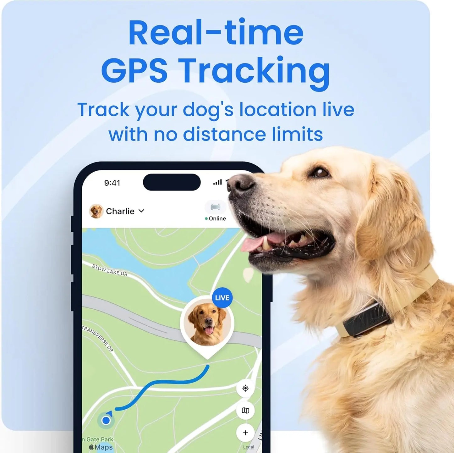 Smart GPS Dog Tracker With Live Tracking Health Monitoring