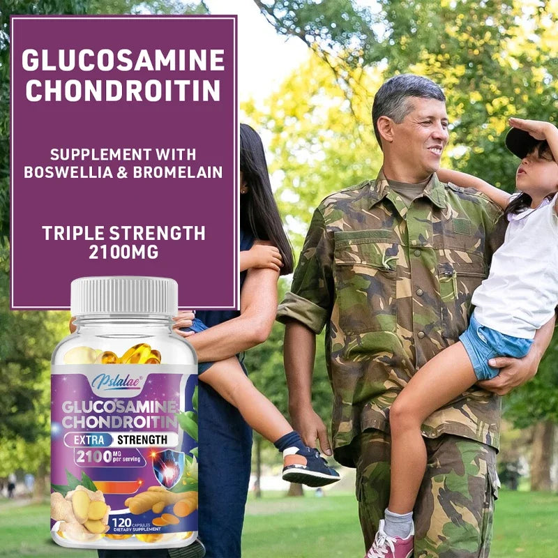 PslalaeCharge Glucosamine Chondroitin Turmeric Boswellia Quercetin 120 Capsules
