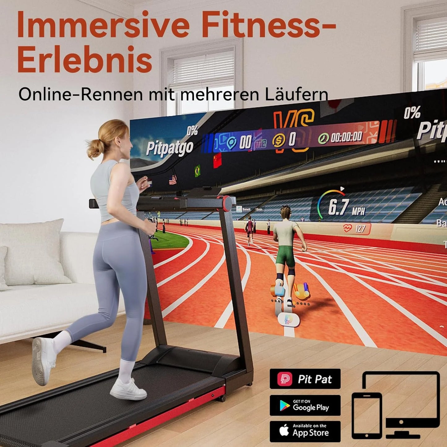 Superun Foldable Treadmill 3.5HP 350lbs Capacity 6 Percent Incline 10MPH