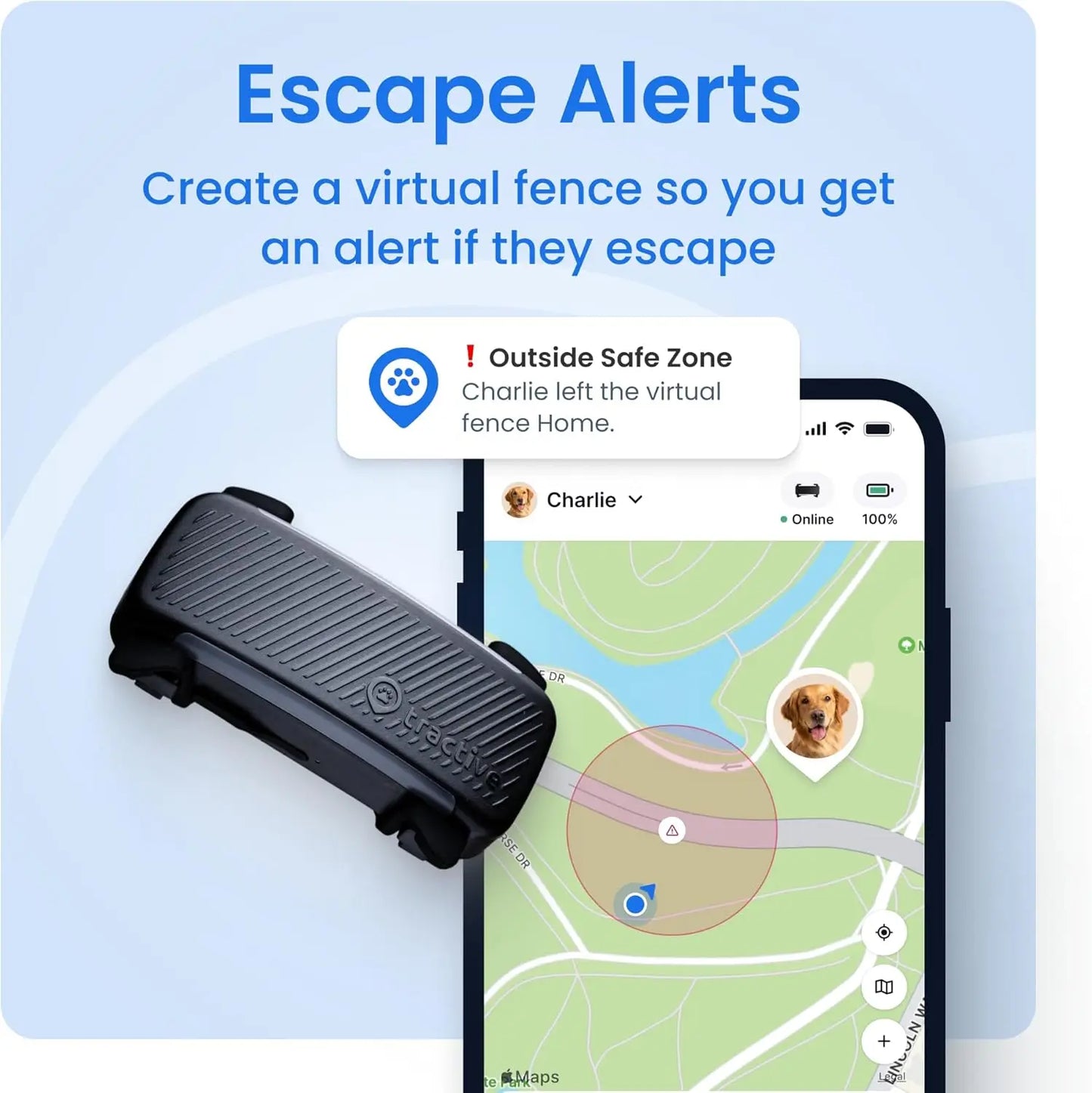 Smart GPS Dog Tracker With Live Tracking Health Monitoring