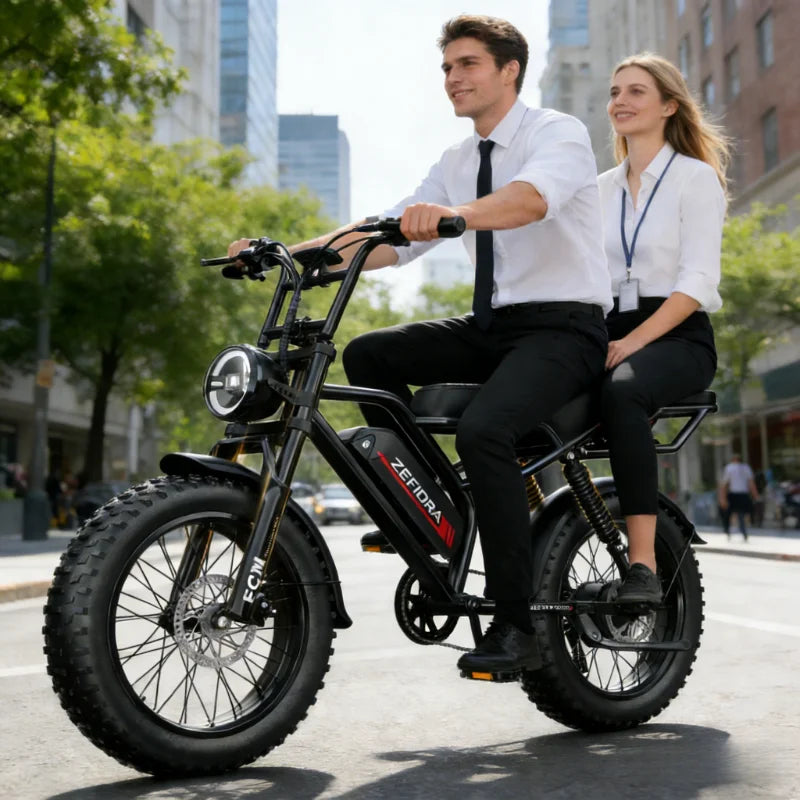 ZEFIORA Electric Fat Bike V10 1000W 2000W High Speed 30to60mi