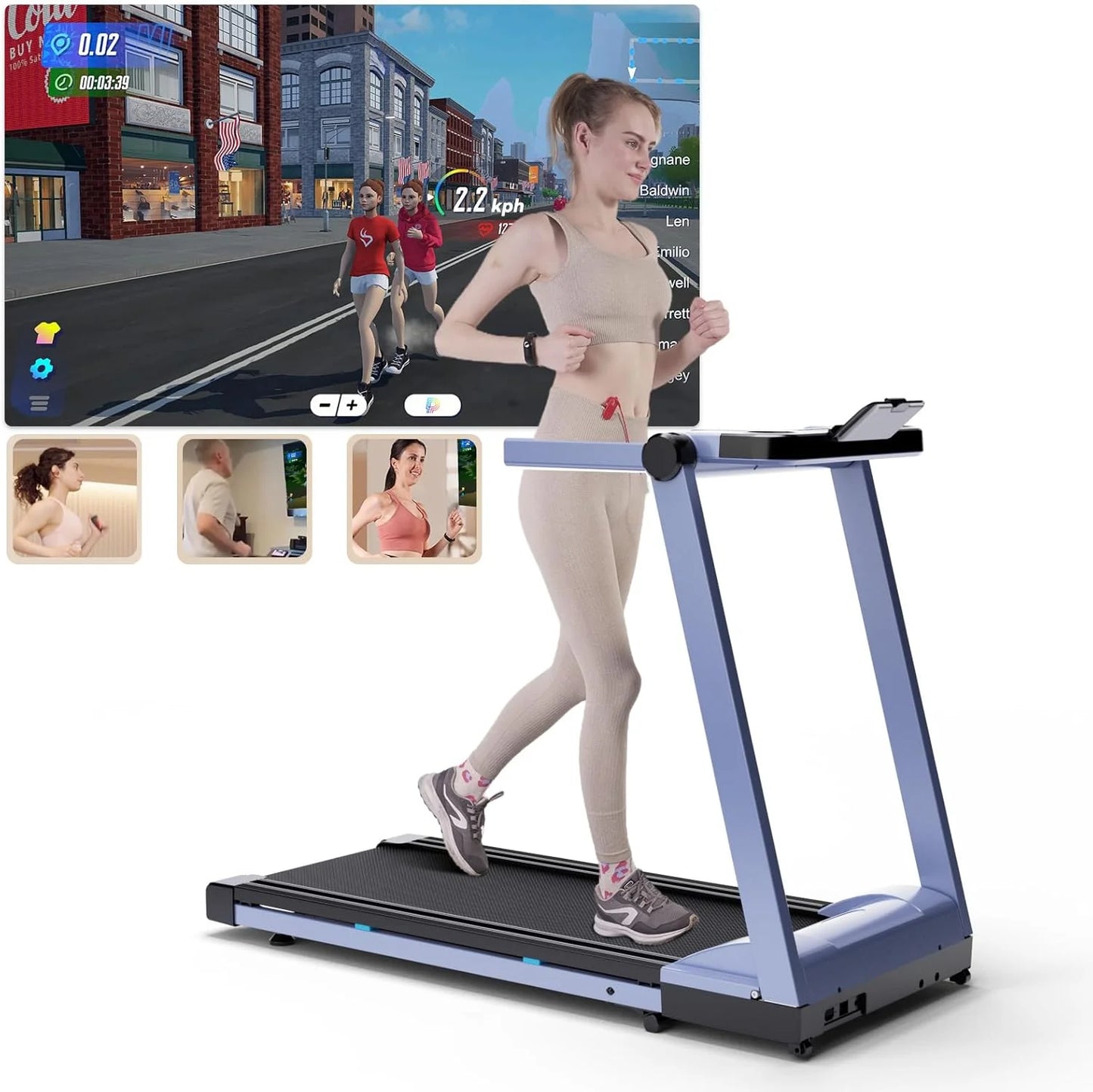 Superun Foldable Treadmill 3.5HP 350lbs Capacity 6 Percent Incline 10MPH