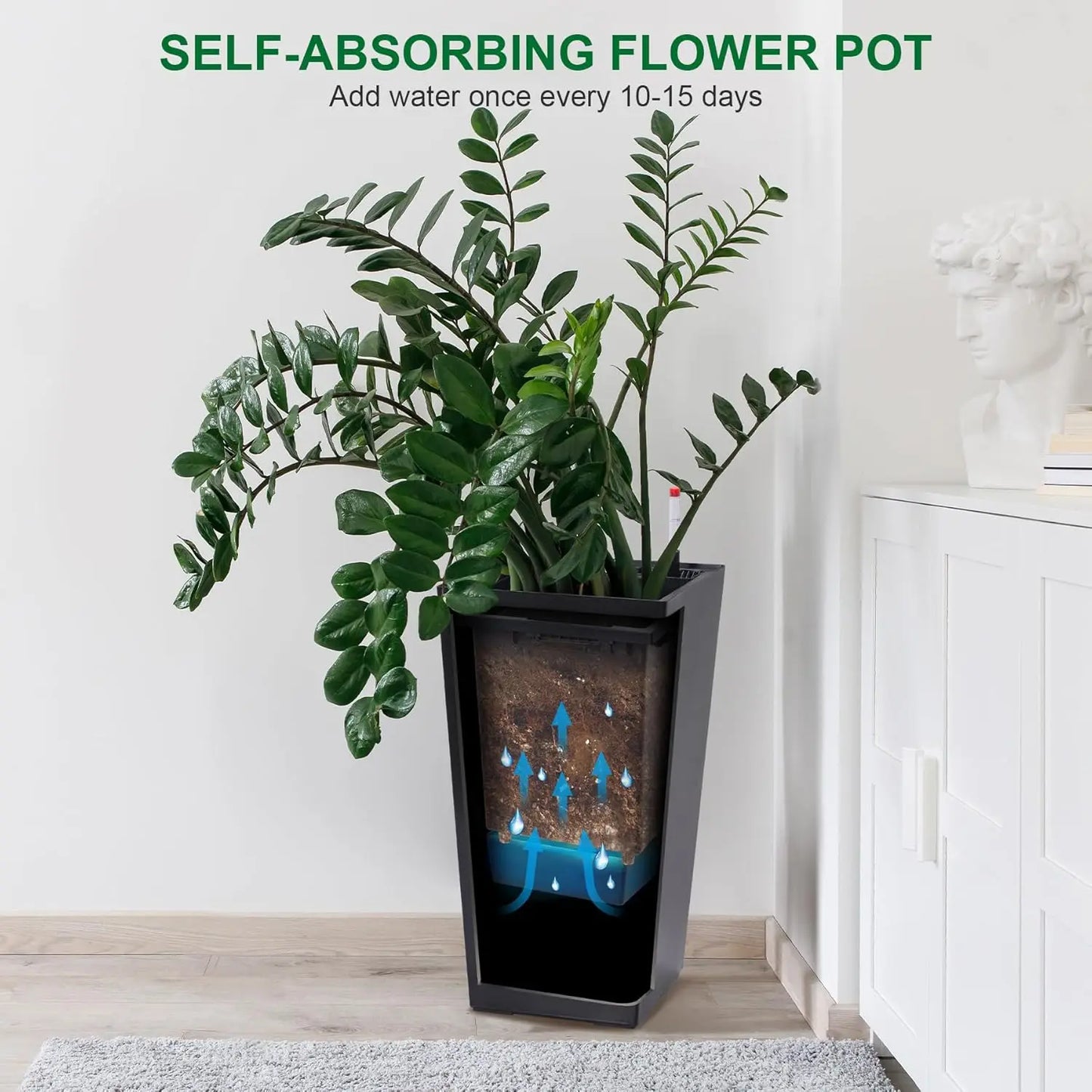 HobbyLane Planter Indoor Outdoor With Shelf Insert