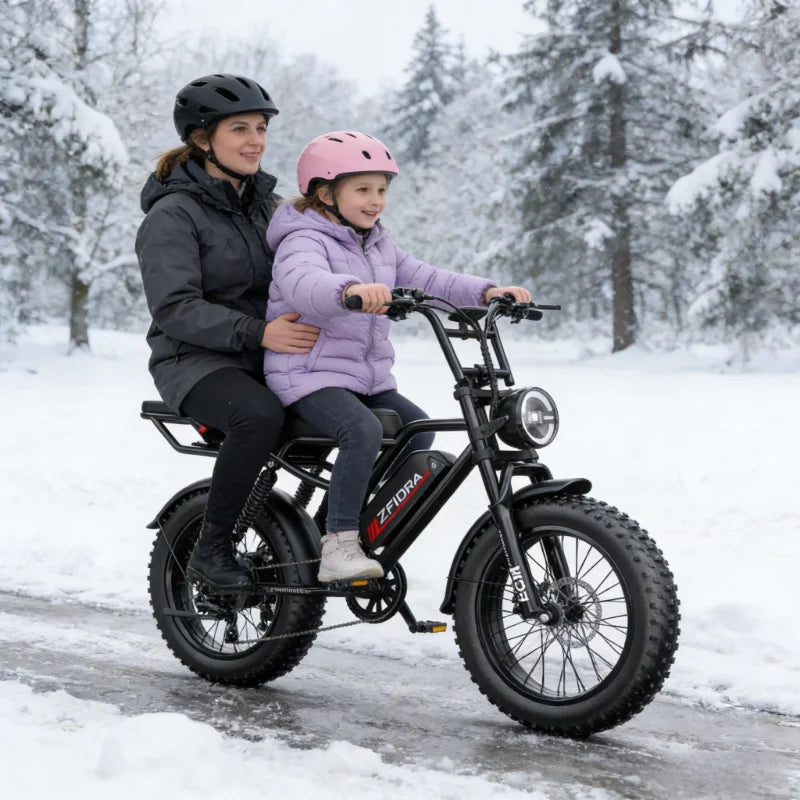 ZEFIORA Electric Fat Bike V10 1000W 2000W High Speed 30to60mi