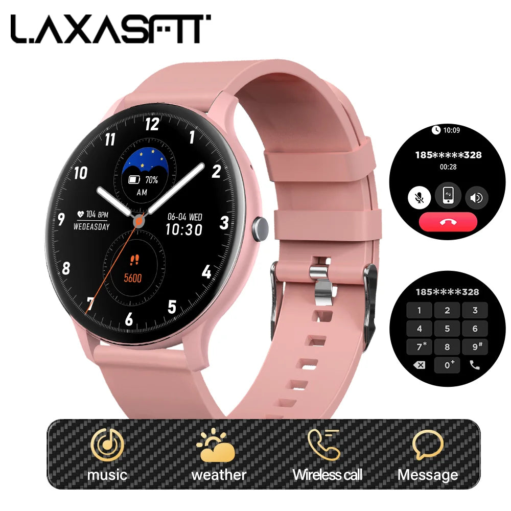 LAXASFIT Smart Watch with Heart Rate Monitor IP68 Waterproof