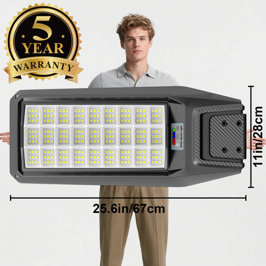 Outdoor Solar Light With Motion Sensor Always Bright Dusk-to-Dawn IP65