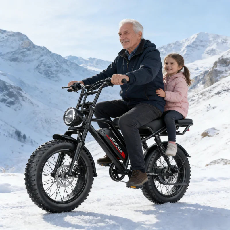 ZEFIORA Electric Fat Bike V10 1000W 2000W High Speed 30to60mi