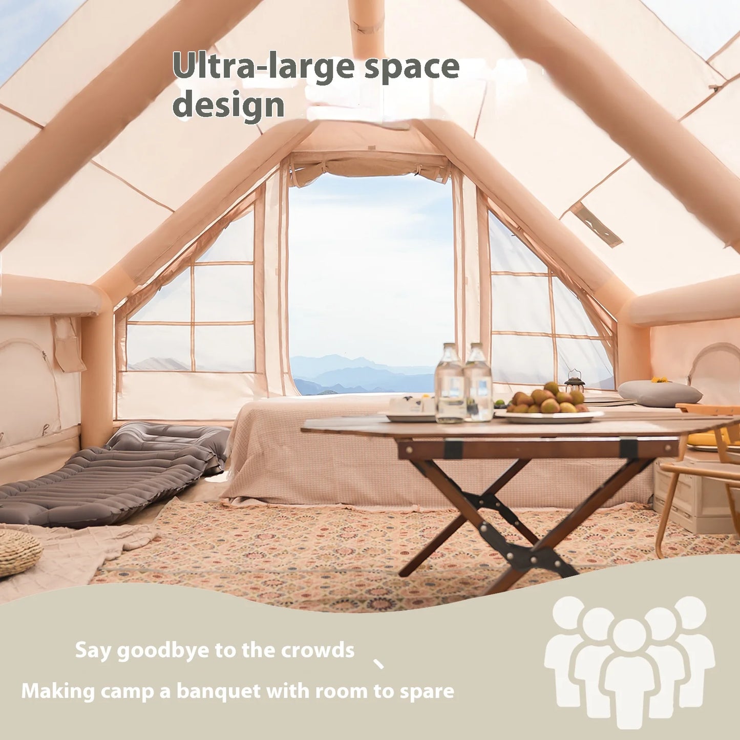 Pakicetus Inflatable Camping Tent For Families Outdoor Adventure