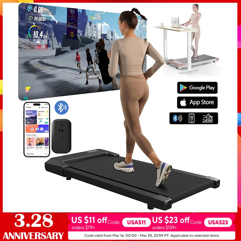 Superun 2.5HP Treadmill for Home with 2in1 Walking Running