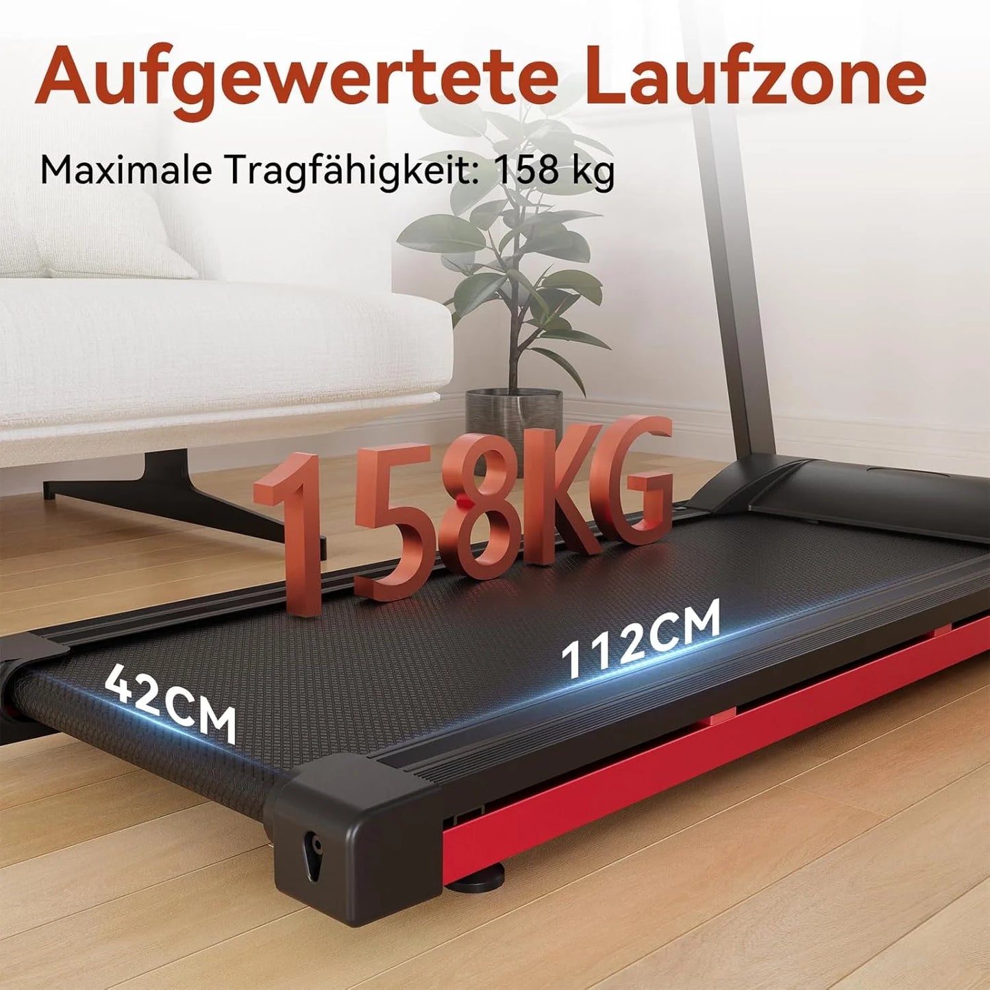 Superun Foldable Treadmill 3.5HP 350lbs Capacity 6 Percent Incline 10MPH