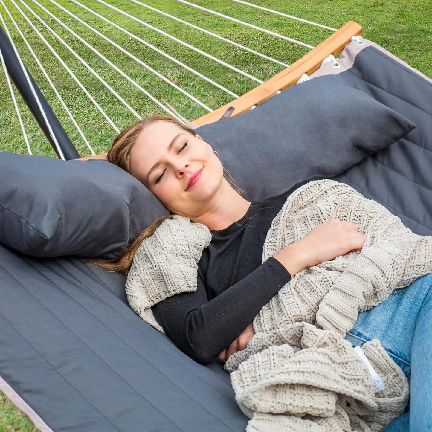 Double Portable Hammock With Stand For Two Outdoor Camping