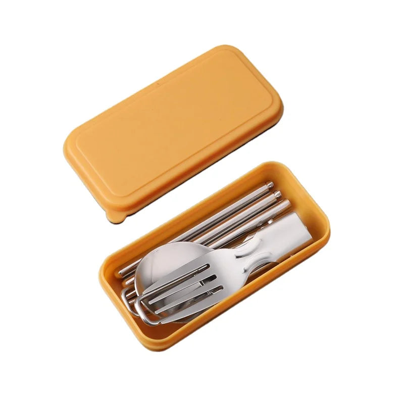 SMHXIANGQIANJIN Mini Portable Outdoor Spoon Fork Cutlery Set Stainless Steel