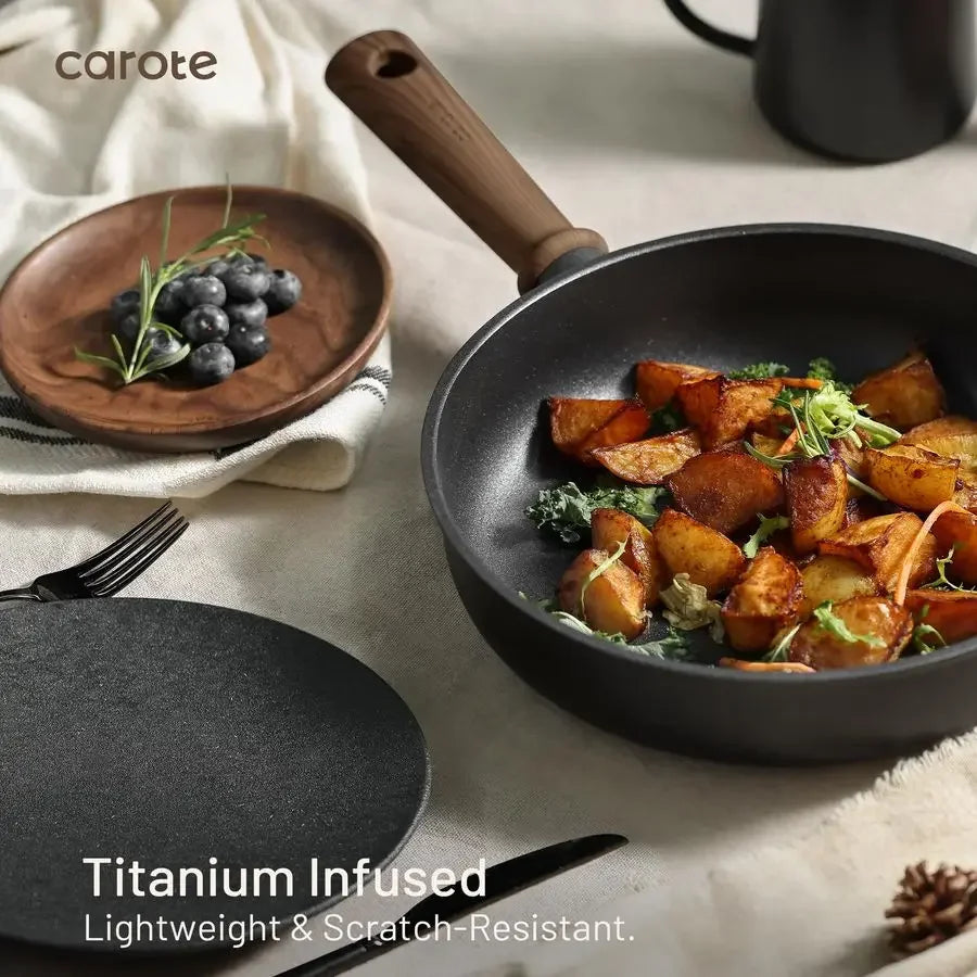 44-Piece Titanium Nonstick Cookware Set Induction Compatible Pots And Pans