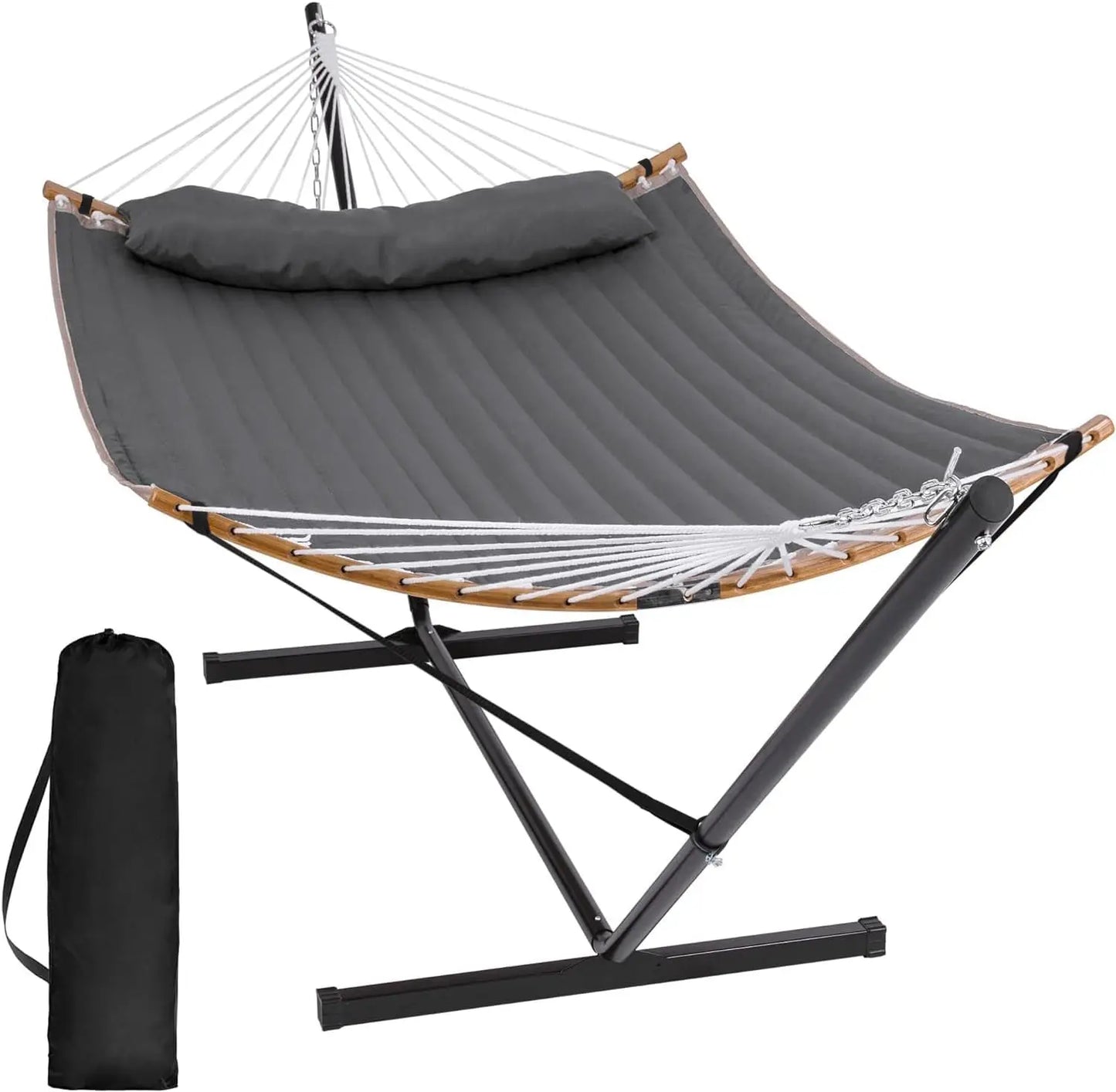 Double Portable Hammock With Stand For Two Outdoor Camping
