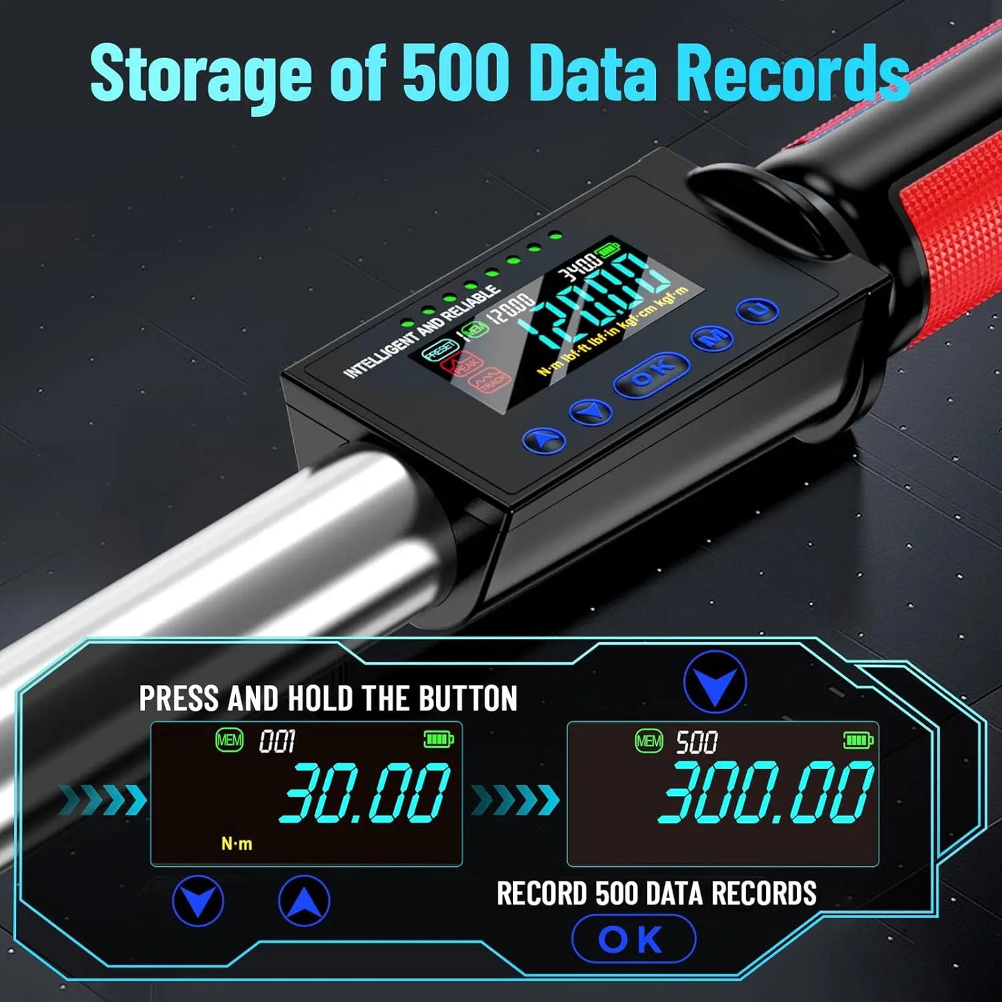 Seesii Digital Torque Wrench 340 Nm With Three Adjustable Modes