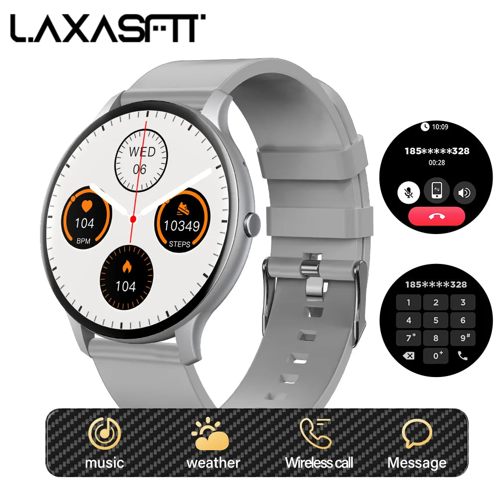 LAXASFIT Smart Watch with Heart Rate Monitor IP68 Waterproof