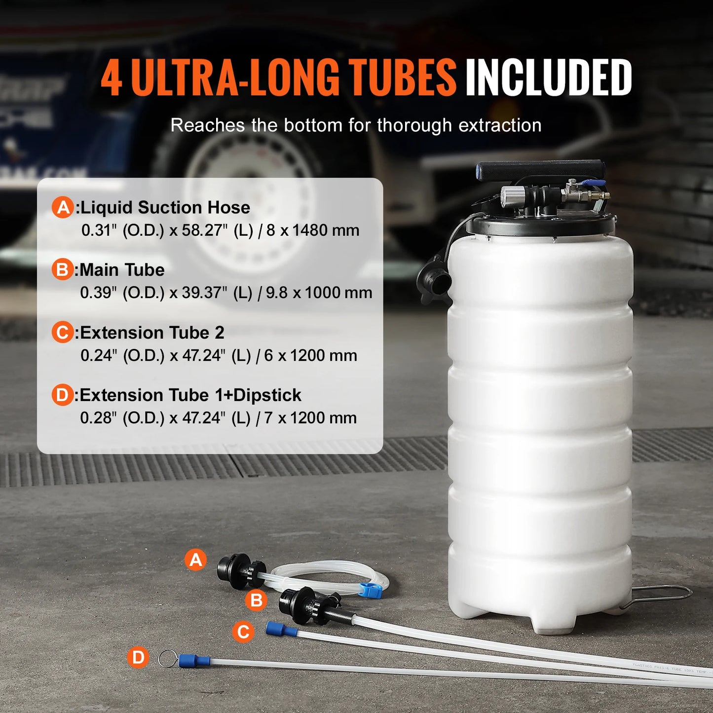 SucceBuy Pneumatic Fluid Extractor With Suction Hose For Automotive Fluids